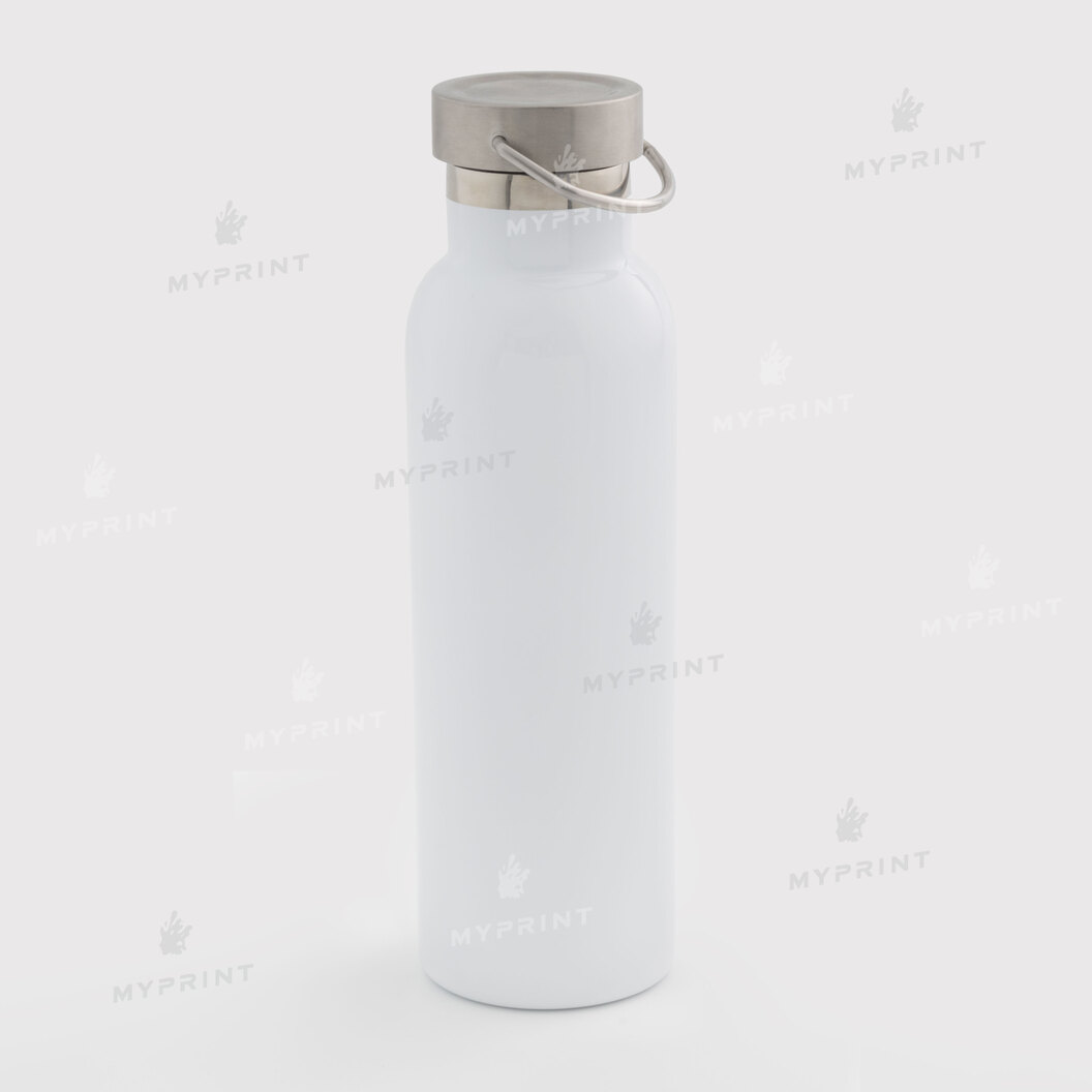 Thermal bottle for sublimation with metal lid and handle white 750 ml (10601) - фото 1 Thermal bottle for sublimation with metal lid and handle white 750 ml (10601) - фото 1 - Blanks for sublimation