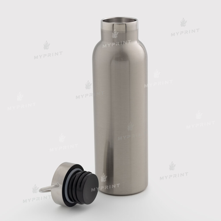 Thermal bottle for sublimation with metal lid and handle silver 750 ml (10602)  Thermal bottle for sublimation with metal lid and handle silver 750 ml (10602)