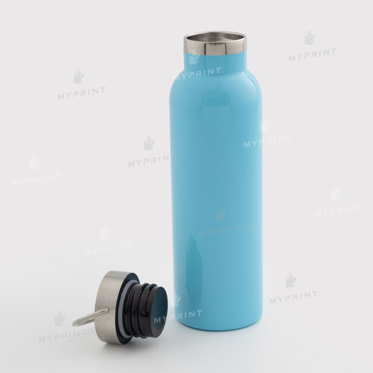 Thermal bottle for sublimation with metal lid and handle blue 750 ml (10605)  Thermal bottle for sublimation with metal lid and handle blue 750 ml (10605)