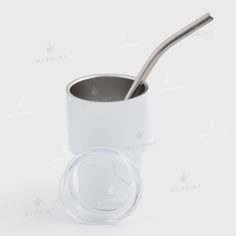 Thermos cup for sublimation with metal tube white 70 ml (10580)  Thermos cup for sublimation with metal tube white 70 ml (10580)