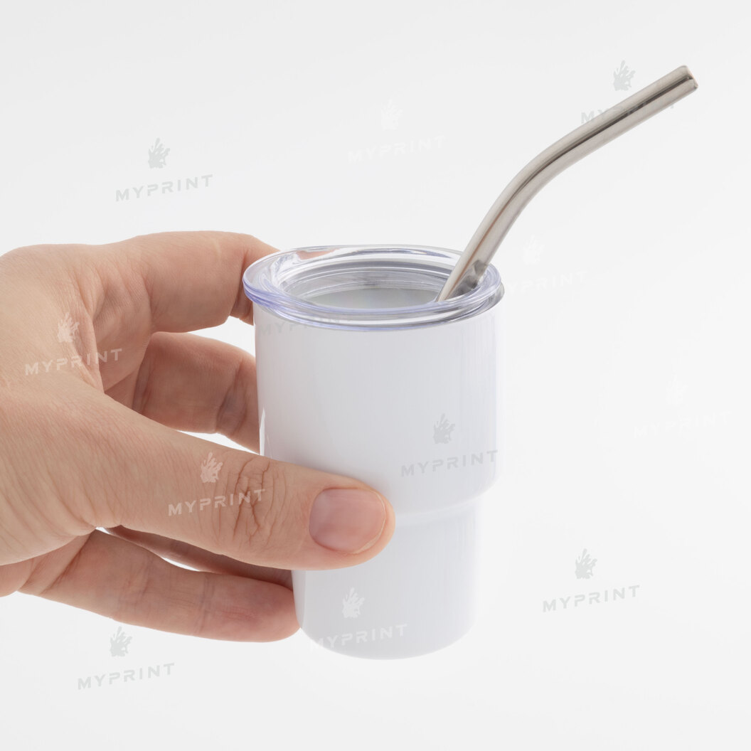 Thermos cup for sublimation with metal tube white 70 ml (10580) - фото 3 Thermos cup for sublimation with metal tube white 70 ml (10580) - фото 3 - Blanks for sublimation