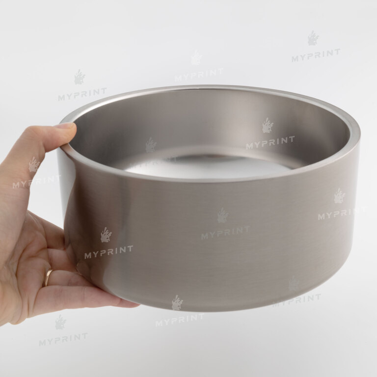 Миска для собак для сублімації металева срібляста 64 Oz (1920 мл) (10536)  Миска для собак для сублімації металева срібляста 64 Oz (1920 мл) (10536)