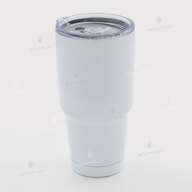 Thermo mug for sublimation with transparent lid white 750 ml (10624) - фото 1 Thermo mug for sublimation with transparent lid white 750 ml (10624) - фото 1 - Blanks for sublimation