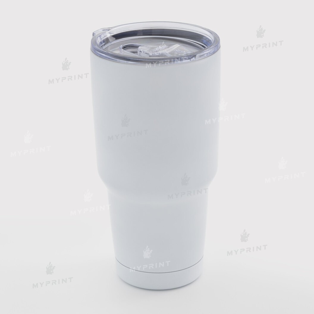 Thermo mug for sublimation with transparent lid white 750 ml (10624) - фото 1 Thermo mug for sublimation with transparent lid white 750 ml (10624) - фото 1 - Blanks for sublimation