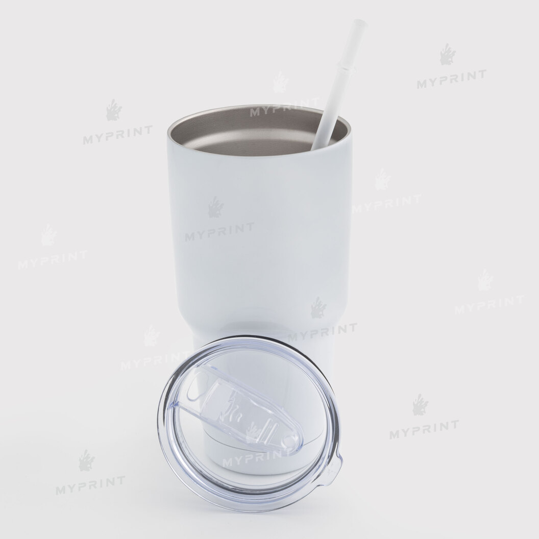 Thermo mug for sublimation with transparent lid white 750 ml (10624) - фото 2 Thermo mug for sublimation with transparent lid white 750 ml (10624) - фото 2 - Blanks for sublimation