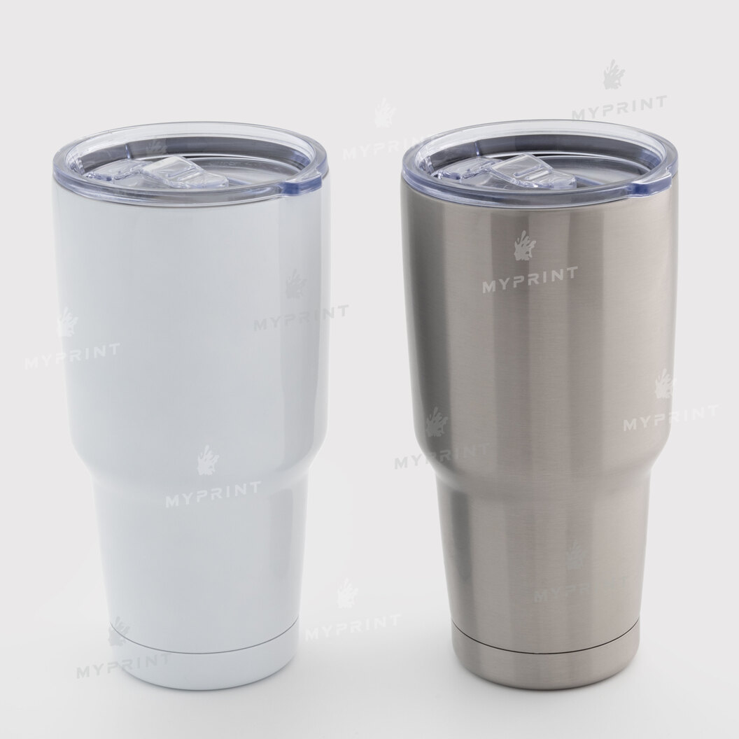 Thermo mug for sublimation with transparent lid white 750 ml (10624) - фото 3 Thermo mug for sublimation with transparent lid white 750 ml (10624) - фото 3 - Blanks for sublimation