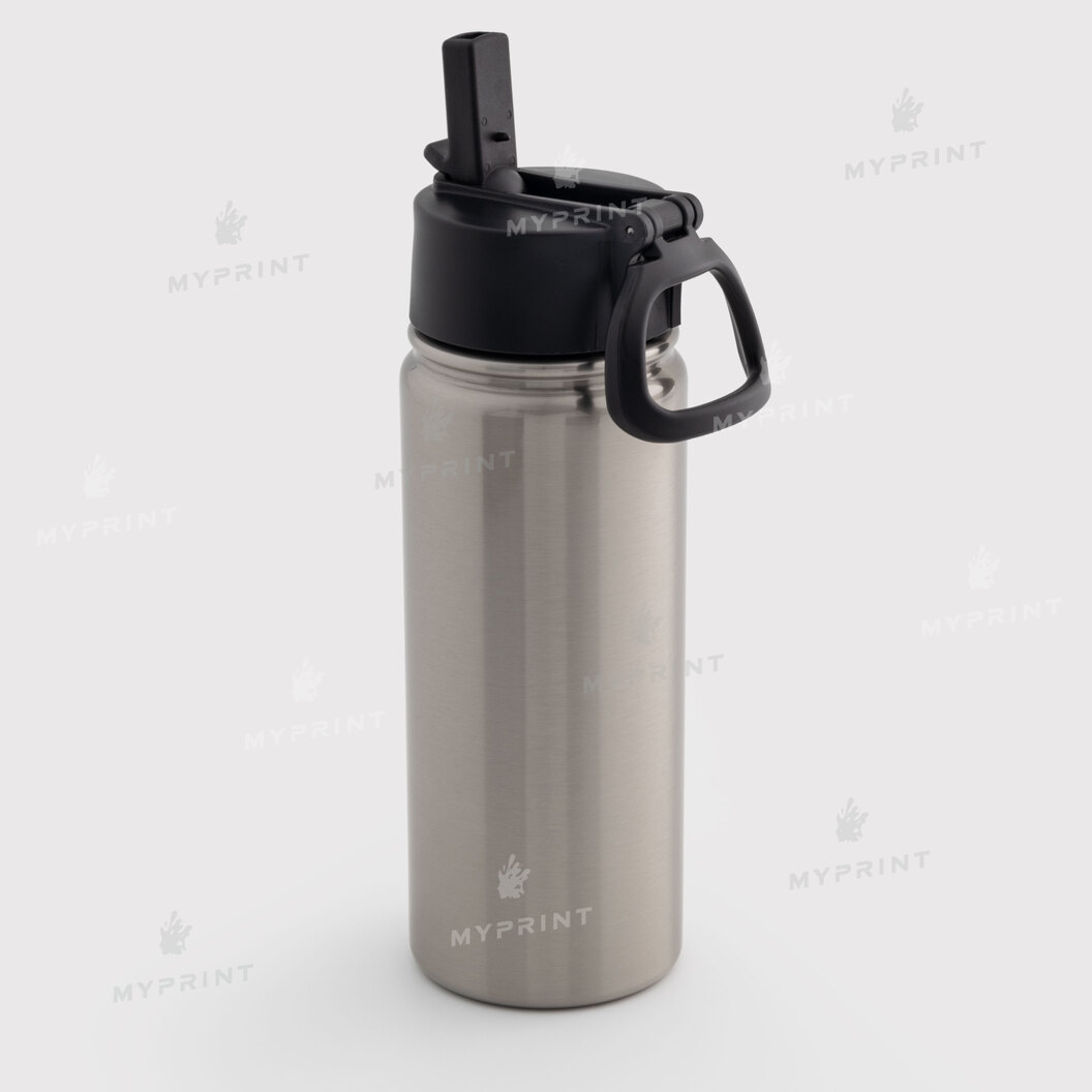 Thermos for sublimation metal (steel 304) with lid-handle silver (540 ml) (10538) - фото 1 Thermos for sublimation metal (steel 304) with lid-handle silver (540 ml) (10538) - фото 1 - Blanks for sublimation