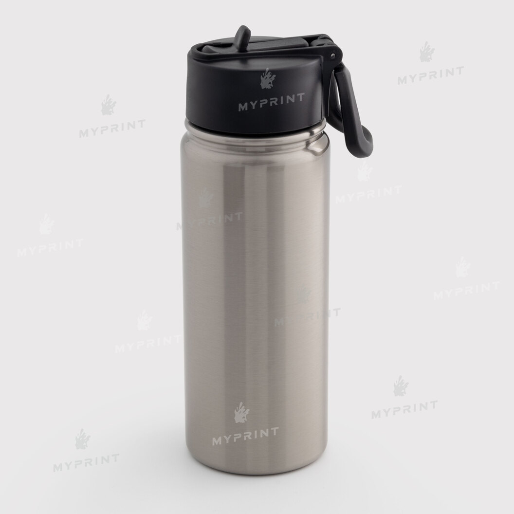 Thermos for sublimation metal (steel 304) with lid-handle silver (540 ml) (10538) - фото 2 Thermos for sublimation metal (steel 304) with lid-handle silver (540 ml) (10538) - фото 2 - Blanks for sublimation