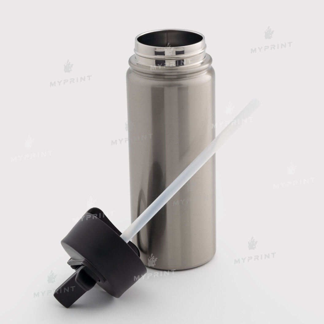 Thermos for sublimation metal (steel 304) with lid-handle silver (540 ml) (10538) - фото 3 Thermos for sublimation metal (steel 304) with lid-handle silver (540 ml) (10538) - фото 3 - Blanks for sublimation