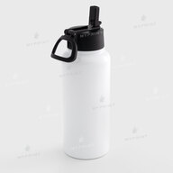 Thermos for sublimation, metal (steel 304) with a lid-handle, white (960 ml) (10539) - фото 1 Thermos for sublimation, metal (steel 304) with a lid-handle, white (960 ml) (10539) - фото 1 - Blanks for sublimation