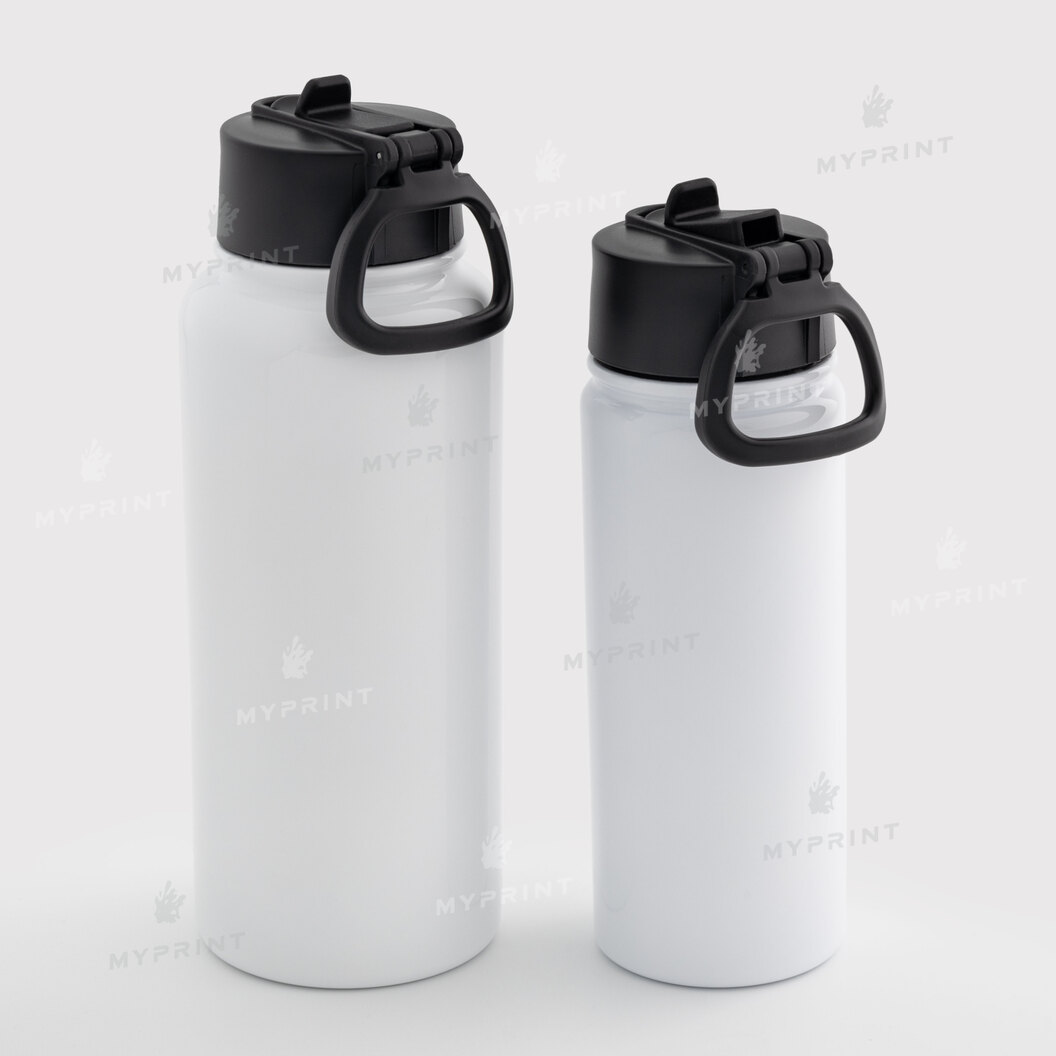 Thermos for sublimation, metal (steel 304) with a lid-handle, white (960 ml) (10539) - фото 5 Thermos for sublimation, metal (steel 304) with a lid-handle, white (960 ml) (10539) - фото 5 - Blanks for sublimation