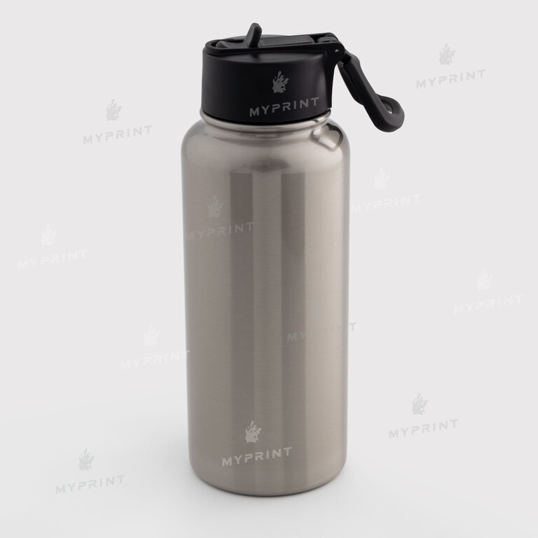 Thermos for sublimation metal (steel 304) with lid-handle silver (960 ml) (10540)  Thermos for sublimation metal (steel 304) with lid-handle silver (960 ml) (10540)