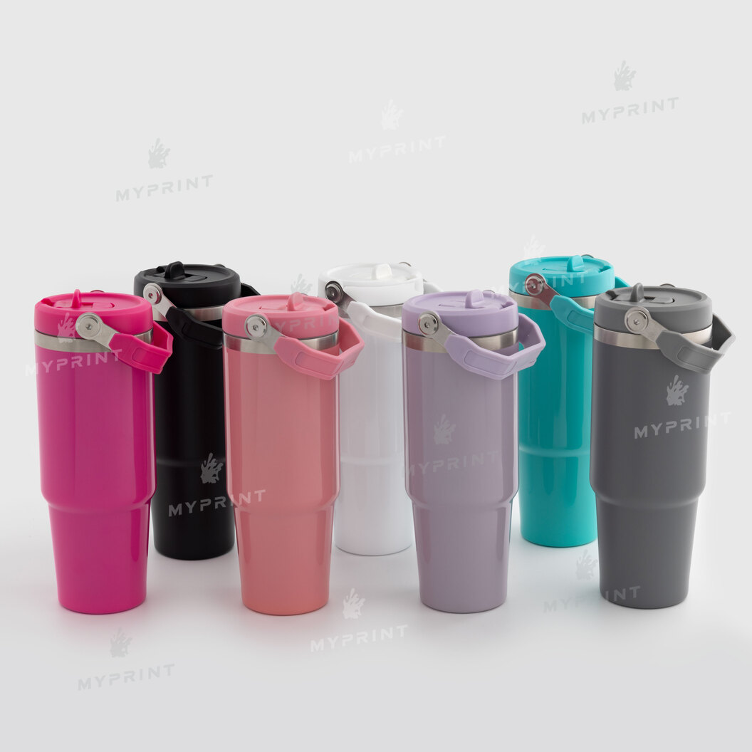 Thermal mug for sublimation with folding handle white 900 ml (10614) - фото 5 Thermal mug for sublimation with folding handle white 900 ml (10614) - фото 5 - Thermal cups thermoses for sublimation