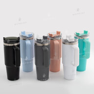 Thermal mug for sublimation with folding handle pink 900 ml (10618) - фото 6 Thermal mug for sublimation with folding handle pink 900 ml (10618) - фото 6 - Thermal cups thermoses for sublimation