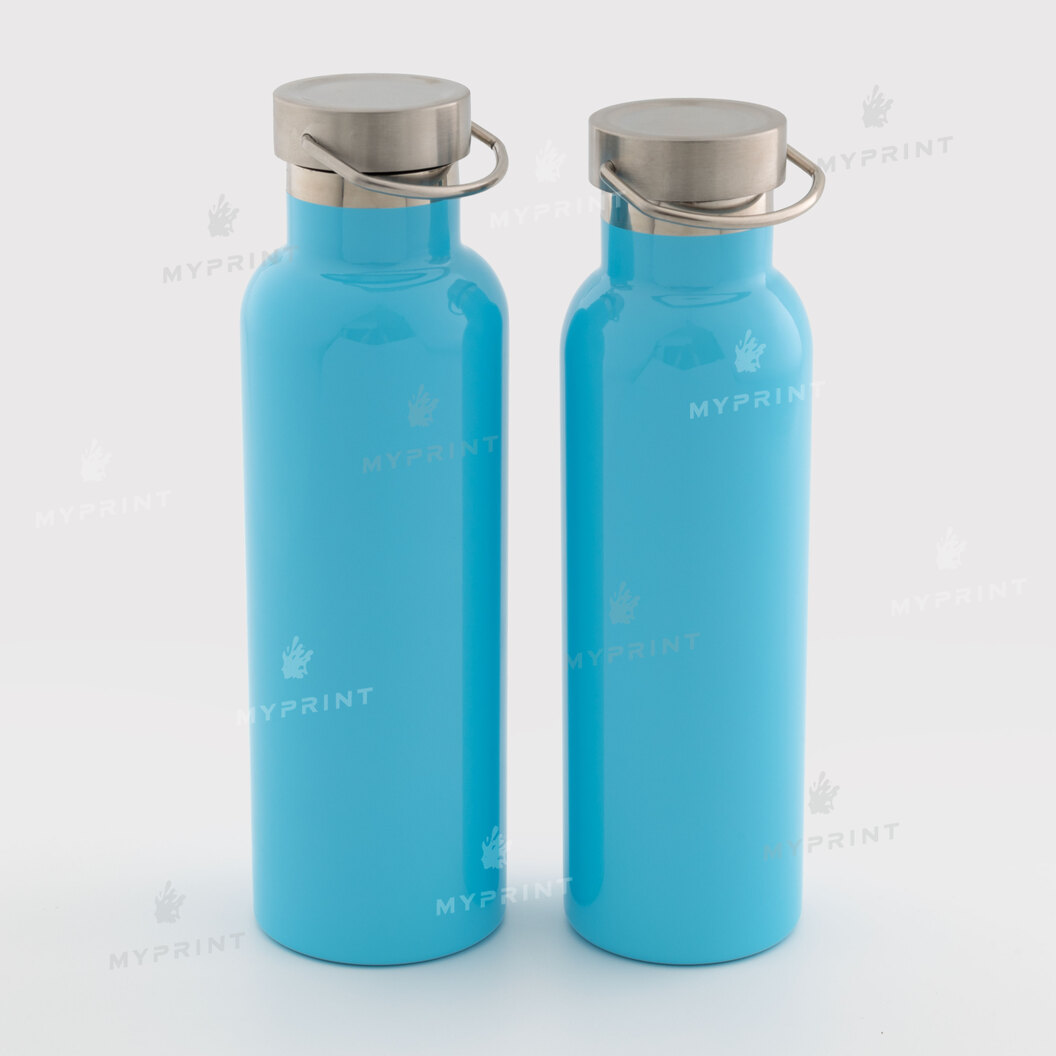 Thermal bottle for sublimation with metal lid and handle blue 600 ml (10597) - фото 4 Thermal bottle for sublimation with metal lid and handle blue 600 ml (10597) - фото 4 - Blanks for sublimation