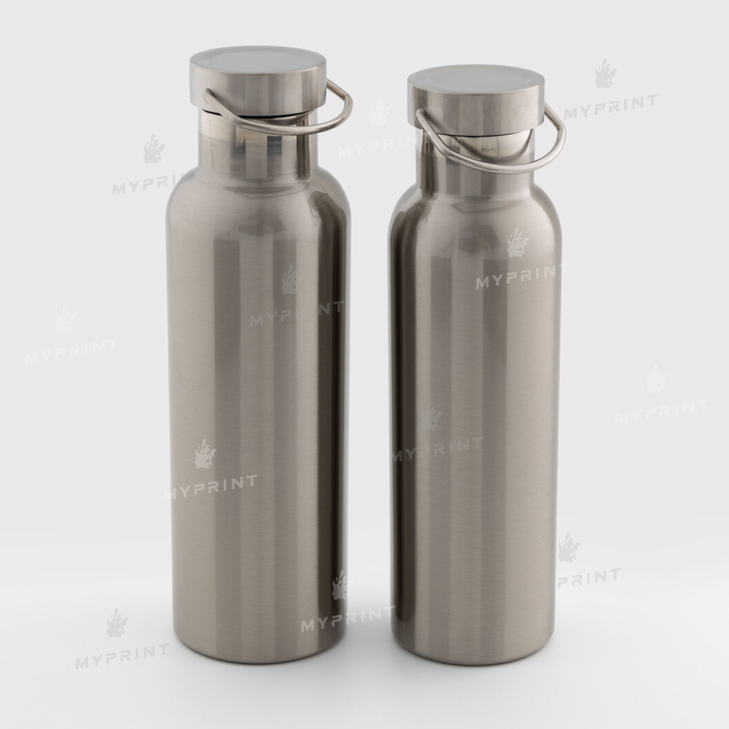 Thermal bottle for sublimation with metal lid and handle silver 600 ml (10594) - фото 4 Thermal bottle for sublimation with metal lid and handle silver 600 ml (10594) - фото 4 - Blanks for sublimation