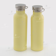 Thermal bottle for sublimation with metal lid and handle yellow 600 ml (10596) - фото 4 Thermal bottle for sublimation with metal lid and handle yellow 600 ml (10596) - фото 4 - Blanks for sublimation