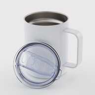 Thermal cup for sublimation metal (steel 304) "Yeti" white with a handle (350 ml) (8371) - фото 2 Thermal cup for sublimation metal (steel 304) "Yeti" white with a handle (350 ml) (8371) - фото 2 - Blanks for sublimation