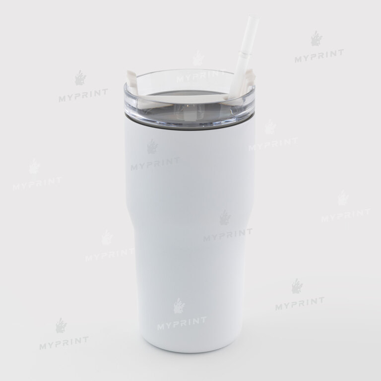 Thermo mug for sublimation with transparent lid white 600 ml (10724)  Thermo mug for sublimation with transparent lid white 600 ml (10724)