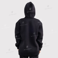 300gsm Tri-thread Fleece Print Hoodie With Pocket Unisex, Black, XXL (8946) - фото 11 - Blanks for sublimation