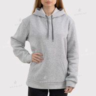 300gsm Fleece Tri-thread Unisex Pocket Print Hoodie, Gray, XXXL (8954) - фото 9 - Blanks for sublimation