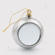 Ялинкова іграшка для сублімації у формі кулі срібляста 8 см (10859) - фото 1 Ялинкова іграшка для сублімації у формі кулі срібляста 8 см (10859) - фото 1 - Заготовки для сублімації