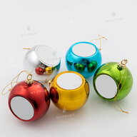 Ялинкова іграшка для сублімації у формі кулі блакитна 8 см (10861) - фото 3 Ялинкова іграшка для сублімації у формі кулі блакитна 8 см (10861) - фото 3 - Заготовки для сублімації