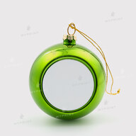 Ялинкова іграшка для сублімації у формі кулі зелена 8 см (10862) - фото 1 Ялинкова іграшка для сублімації у формі кулі зелена 8 см (10862) - фото 1 - Заготовки для сублімації