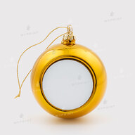 Ялинкова іграшка для сублімації у формі кулі золотиста 8 см (10865) - фото 1 Ялинкова іграшка для сублімації у формі кулі золотиста 8 см (10865) - фото 1 - Заготовки для сублімації