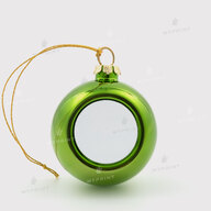 Ялинкова іграшка для сублімації у формі кулі зелена 6 см (8299) - фото 1 Ялинкова іграшка для сублімації у формі кулі зелена 6 см (8299) - фото 1 - Заготовки для сублімації