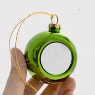 Ялинкова іграшка для сублімації у формі кулі зелена 6 см (8299) - фото 2 Ялинкова іграшка для сублімації у формі кулі зелена 6 см (8299) - фото 2 - Заготовки для сублімації