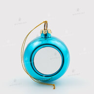 Ялинкова іграшка для сублімації у формі кулі блакитна 6 см (6932) - фото 1 Ялинкова іграшка для сублімації у формі кулі блакитна 6 см (6932) - фото 1 - Заготовки для сублімації