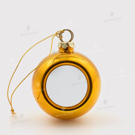 Ялинкова іграшка для сублімації у формі кулі золотиста 6 см (6931) - фото 1 Ялинкова іграшка для сублімації у формі кулі золотиста 6 см (6931) - фото 1 - Заготовки для сублімації