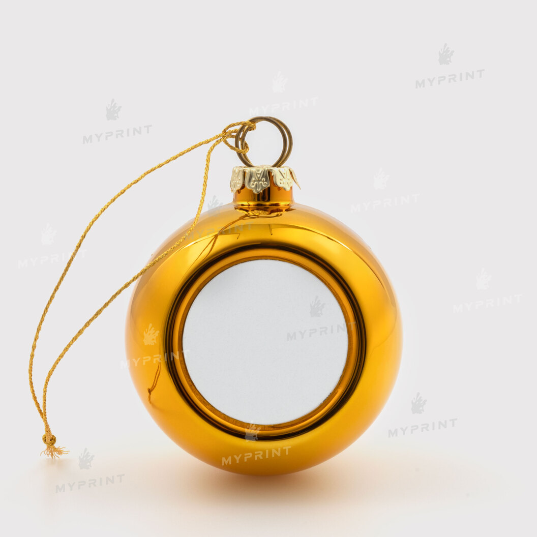 Ялинкова іграшка для сублімації у формі кулі золотиста 6 см (6931) - фото 1 Ялинкова іграшка для сублімації у формі кулі золотиста 6 см (6931) - фото 1 - Заготовки для сублімації