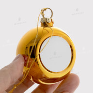 Ялинкова іграшка для сублімації у формі кулі золотиста 6 см (6931) - фото 2 Ялинкова іграшка для сублімації у формі кулі золотиста 6 см (6931) - фото 2 - Заготовки для сублімації