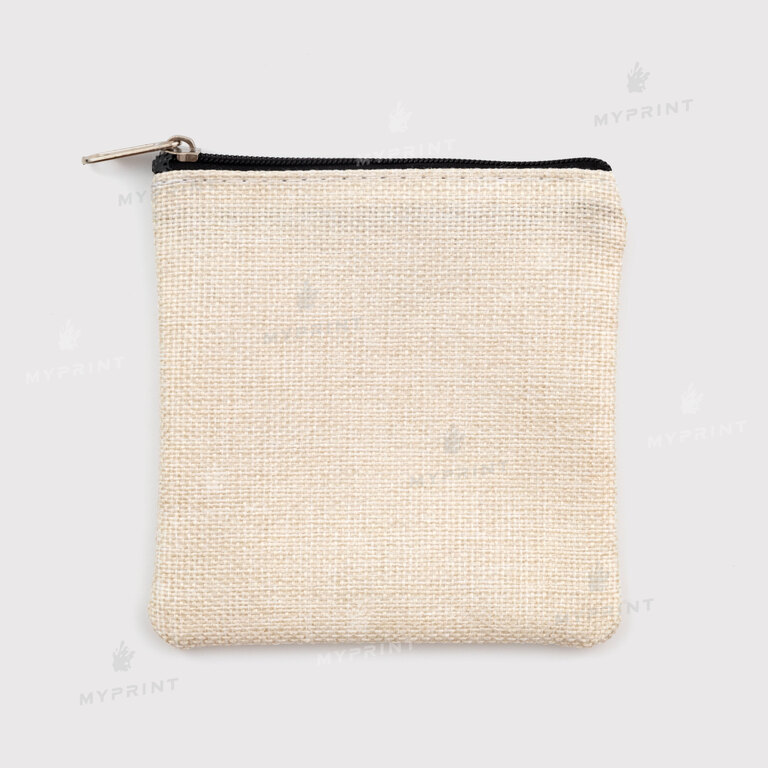 Косметичка (пенал) для сублимации льняная 10*10 см (10373)  Косметичка (пенал) для сублимации льняная 10*10 см (10373)