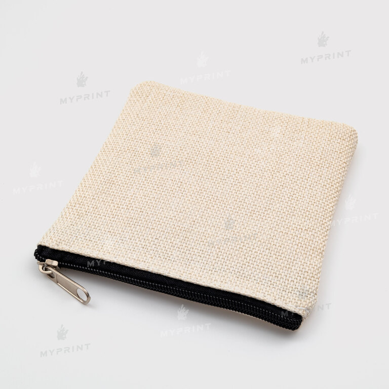 Косметичка (пенал) для сублимации льняная 10*10 см (10373)  Косметичка (пенал) для сублимации льняная 10*10 см (10373)