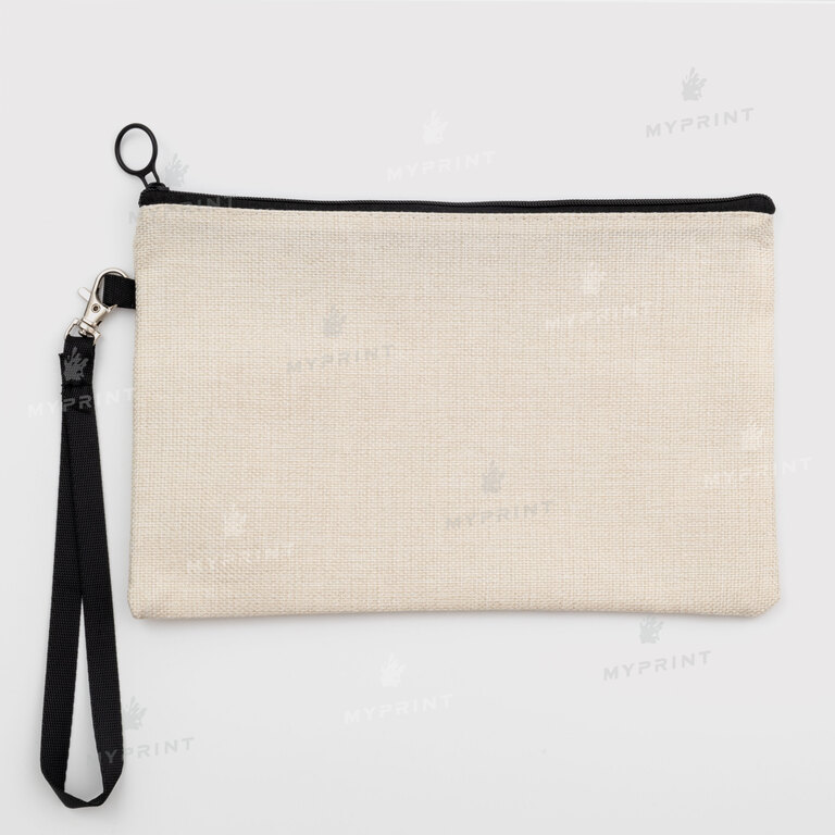 Cosmetic case (pencil) for sublimation of linen with a string 16*23 cm (6928)  Cosmetic case (pencil) for sublimation of linen with a string 16*23 cm (6928)