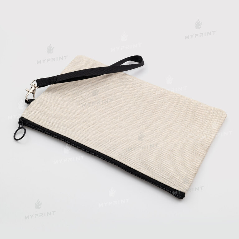 Cosmetic case (pencil) for sublimation of linen with a string 16*23 cm (6928)  Cosmetic case (pencil) for sublimation of linen with a string 16*23 cm (6928)