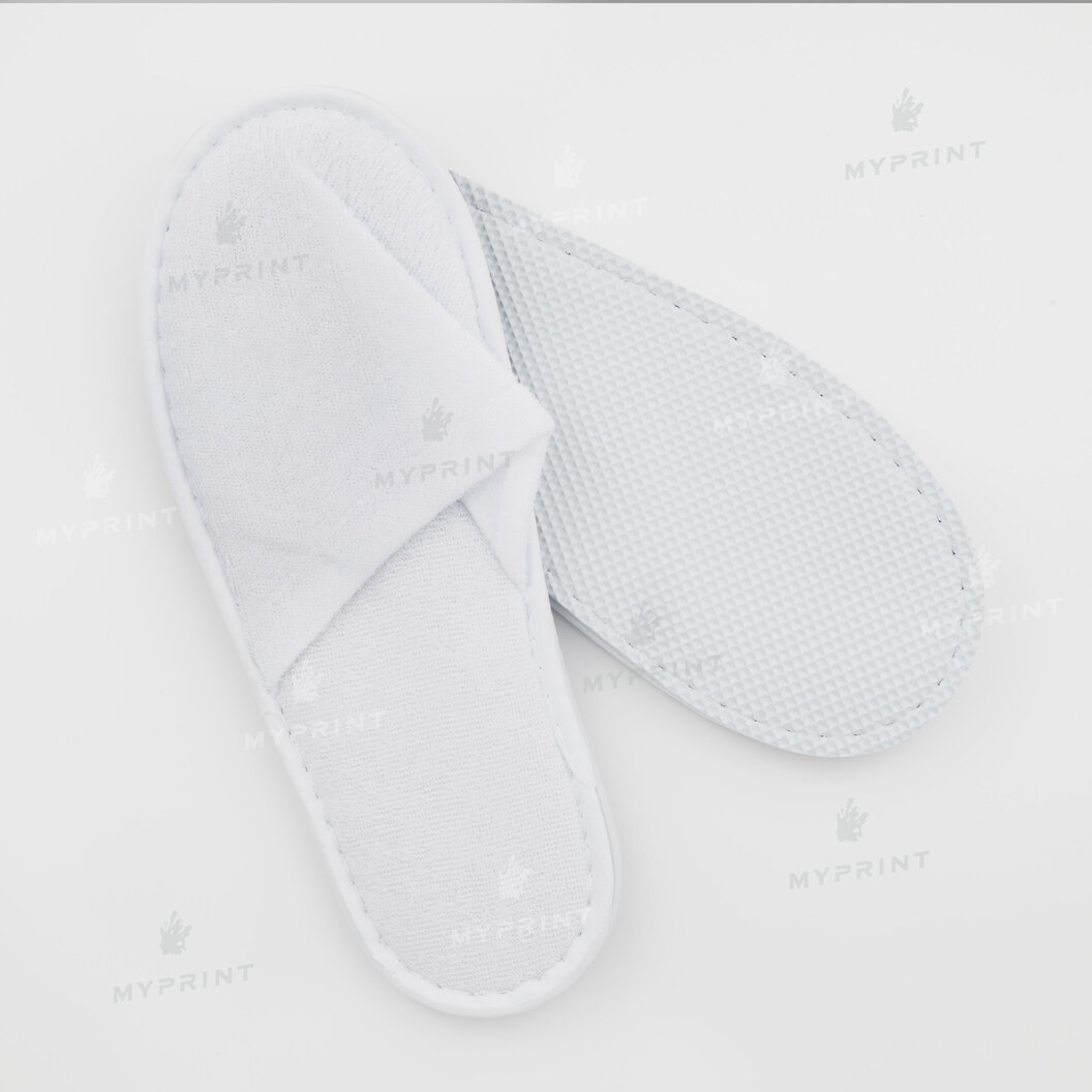 Disposable hotel terry slippers 29 cm, EVA sole 5 mm thick (10562) - фото 1 - Blanks for printing