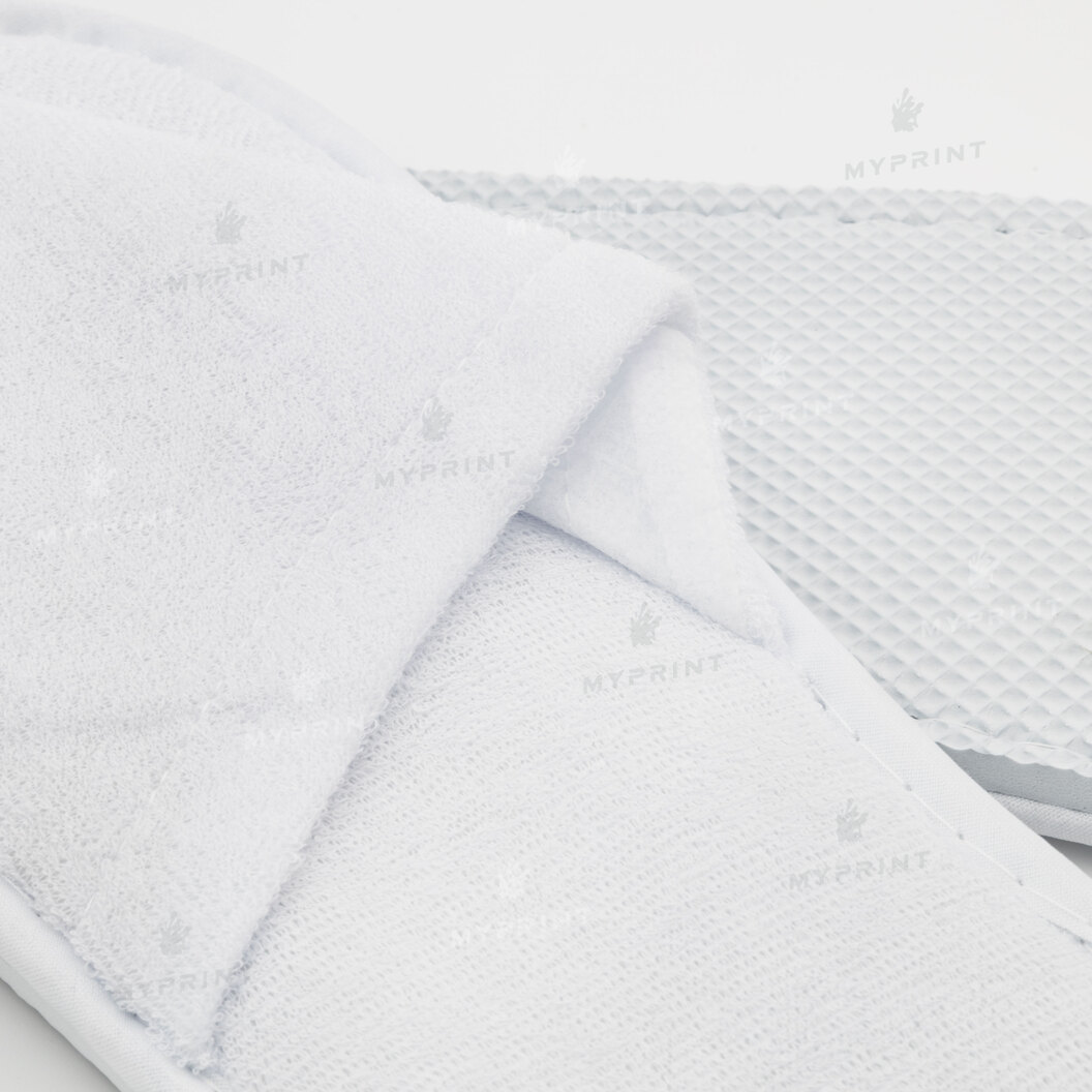 Disposable hotel terry slippers 29 cm, EVA sole 5 mm thick (10562) - фото 3 - Blanks for printing