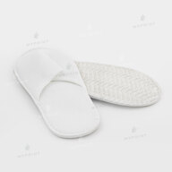Disposable hotel pile slippers 28 cm, EVA sole 4 mm thick (10561) - фото 2 - Blanks for printing