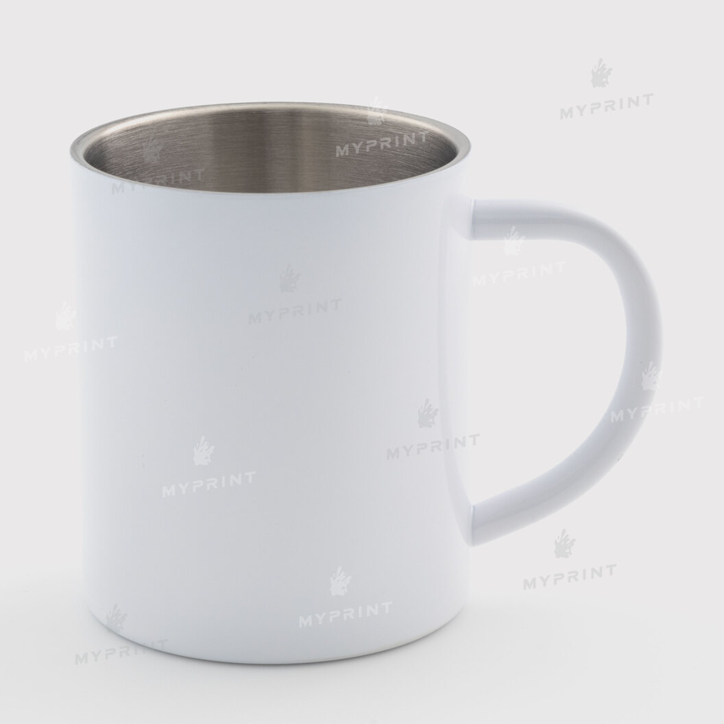 Cup for sublimation metal white (300 ml) (8376) - фото 1 Cup for sublimation metal white (300 ml) (8376) - фото 1 - Blanks for sublimation