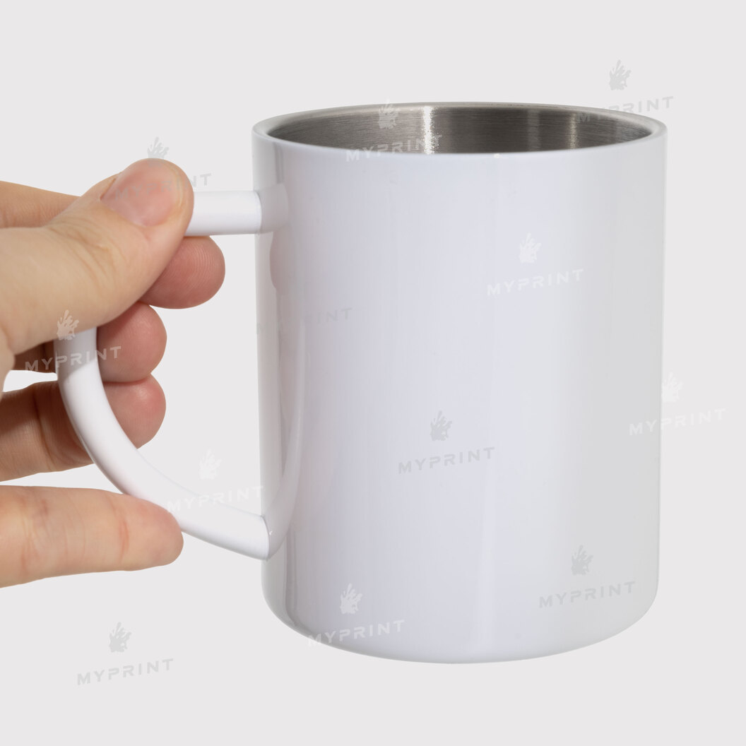 Cup for sublimation metal white (300 ml) (8376) - фото 2 Cup for sublimation metal white (300 ml) (8376) - фото 2 - Blanks for sublimation