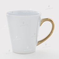 Кружка для сублимации белая латте с золотистой ручкой 12 Oz (350 мл) (11262) - фото 1 Кружка для сублимации белая латте с золотистой ручкой 12 Oz (350 мл) (11262) - фото 1 - Заготовки для сублимации