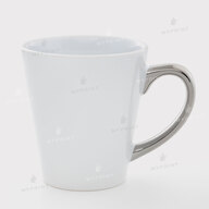 Чашка для сублімації біла лате з сріблястою ручкою 12 Oz (350 мл) (11263) - фото 1 Чашка для сублімації біла лате з сріблястою ручкою 12 Oz (350 мл) (11263) - фото 1 - Заготовки для сублімації