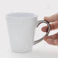 Чашка для сублімації біла лате з сріблястою ручкою 12 Oz (350 мл) (11263) - фото 2 Чашка для сублімації біла лате з сріблястою ручкою 12 Oz (350 мл) (11263) - фото 2 - Заготовки для сублімації