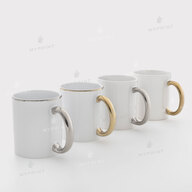 Кружка для сублимации белая с серебристой ручкой 11 Oz (330 мл) (6299) - фото 6 - Заготовки для сублимации