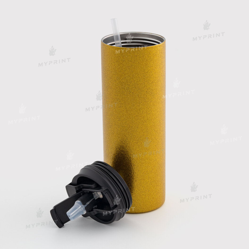Thermal cup for sublimation "Starbucks" Style 1 golden glitter 600 ml (10668) - фото 3 Thermal cup for sublimation "Starbucks" Style 1 golden glitter 600 ml (10668) - фото 3 - Blanks for sublimation