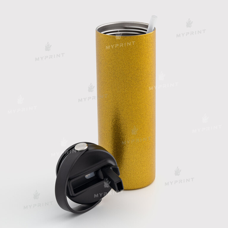 Thermal cup for sublimation "Starbucks" Style 3 golden glitter 600 ml (10670)  Thermal cup for sublimation "Starbucks" Style 3 golden glitter 600 ml (10670)